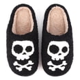thumbnail image 1 of Divertidas Con Punta Cerrada Térmicas Esqueleto Calavera Peludas Felpa Halloween Cómodas Antideslizantes para Interior, 1 of 9