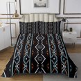 thumbnail image 1 of Western Quilt Set Geometric Aztec Bedspread Set King,Southwestern Coverlet Set Geometry Diamond Quilted,Retro Exotic Stripes Western Decor for Bedroom, 1 of 3