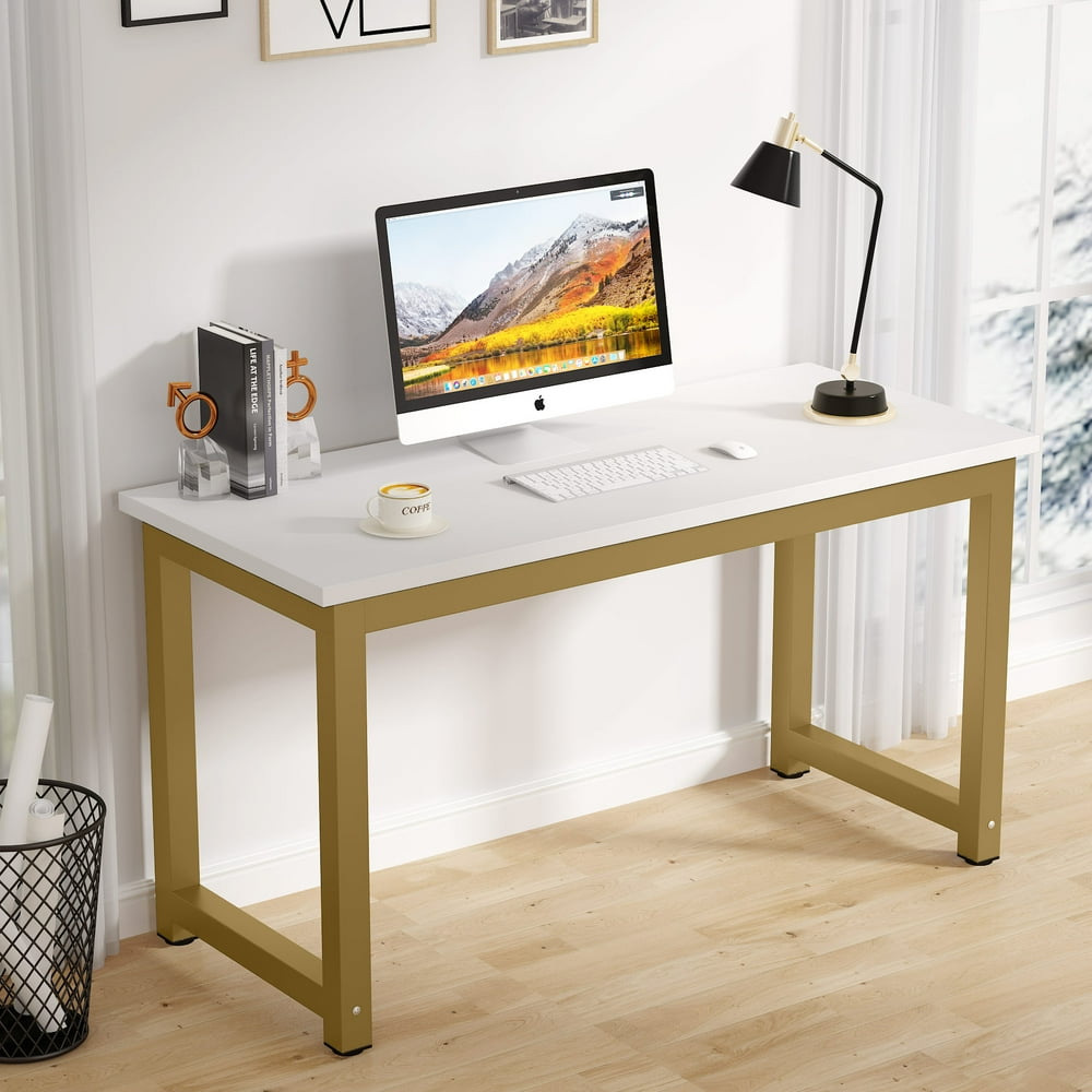55" Large Computer Desk, Modern Simple Style Study Writing Desk, Study