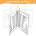 thumbnail image 6 of Yaheetech 32.5" Freestanding 6-Panel Foldable Pet Gate with Support Feet, White, 6 of 7