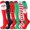 Black White Green Black, variant on 6 Pairs Christmas Compression Socks for Women & Men Circulation 15-20 mmHg - Better Blood Flow, Swelling , Best Support for Medical, Running, Nursing,Christmas Gifts for Nurses Travel Pregnancy