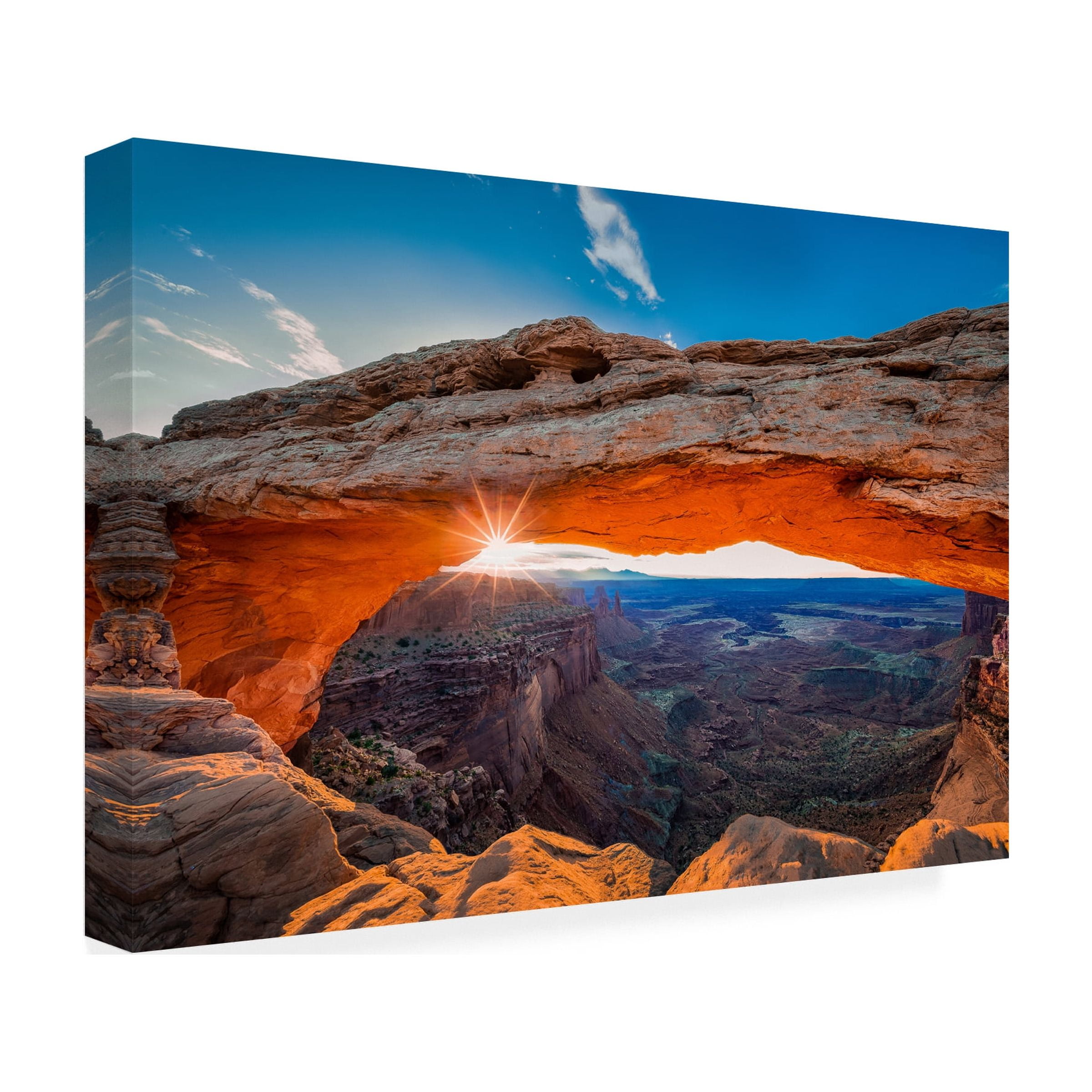 Michael Zheng 'Sunrise At Mesa Arch' Canvas Art