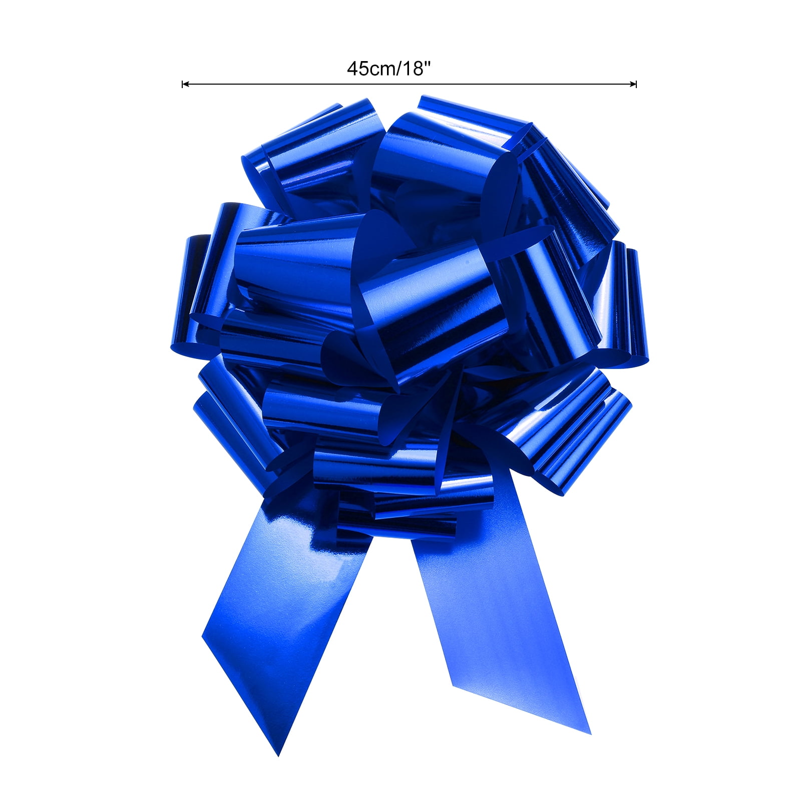 Uxcell 18" Extra Giant Large Pull Bow Christmas Metallic Car Gift Wrapping Bows for Wedding Gift, Blue