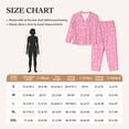 thumbnail image 4 of Lsque Snowflake pink backgrounds Pattern Long Sleeve Pajama Set for Women - Soft 2-Piece Sleepwear and Loungewear Set with Pockets, Comfy Nightwear-, 4 of 7
