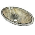 thumbnail image 2 of Olive 22" Silver Tempered Glass Oval Bathroom Vessel Sink in Silver, 2 of 8
