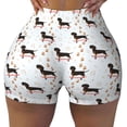 thumbnail image 2 of Balery Dachshund On A Skateboard Pantalones cortos de entrenamiento estampados para mujer, sin costuras, ajustados, para gimnasio, yoga, correr, deportes, ejercicio activo, fitness.-XX-Large, 2 of 8