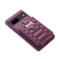 thumbnail image 6 of Decase Wallet Cover For Google Pixel 6a,Premium Leather Shockproof Phone Shell With Back Flip Card Slots & Ring Kickstand & Hand Strap & Crossbody Strap - deeppurple, 6 of 6
