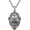 no chain, variant on Men's Stainless Steel Vintage Hip Hop Cool Fierce Animal Gorilla Orangutan Profile Picture Monkey Pendant Necklace