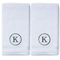thumbnail image 2 of Monogrammed Hand Towels for Bathroom Kitchen Makeup | Personalized Gift for Wedding-Bridal | Classic Font Custom Luxury Turkish Towel | Spa Collection, Oversized, 16 X 30 Inch, Set of 2, 2 of 3