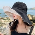 thumbnail image 4 of D GROEE Womens Sun Hat Packable Reversible Bucket Hat UV Sun Wide Brim Summer Beach Cap, 4 of 6