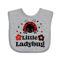 Inktastic Little Ladybug with Flowers Boys or Girls Baby Bib