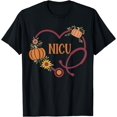 thumbnail image 1 of T-Shirt Rétro NICU Infirmière Stéthoscope Cœur Citrouille Automne Action de Grâce - comme sur l'Image - TG, 1 of 4