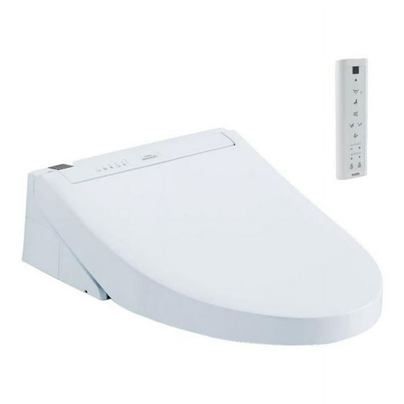 Toto SW3084-01 C5 Tank Type Washlet Elongated Toilet Seat with Standard Remote, Cotton White