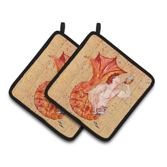 Merman Pair of Pot Holders