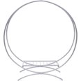Φ 2.52 Ft Round Balloon Arch Kit, Metal Arch Stand Kit, Silvery Double