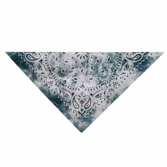Classic Tie Dye Soft Dog Bandana Great Everyday Stylish Choose Color 22" x 22" (Grey)