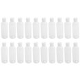 thumbnail image 1 of 20 piezas de botellas de champú de plástico de 100 ml, botellas de plástico para contenedores de viaje para cosméticos, loción, blanco transparente, blanco transparente, 1 of 5