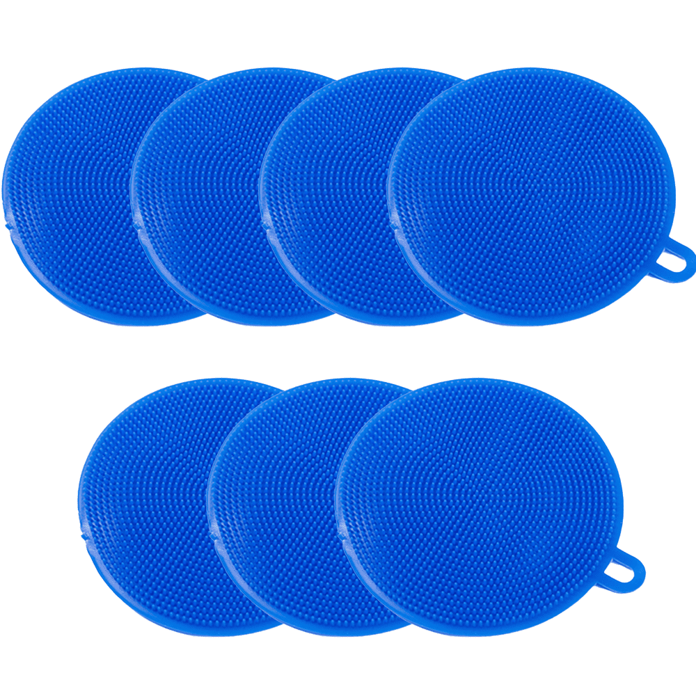 3 PACK SILICONE SPONGE SET. Scrubber Dish Washing Face clean