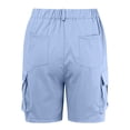 thumbnail image 7 of RQYYD Women's Mid Waist Cargo Shorts Casual Straight Leg Lightweight Outdoor Hiking Travel Bottoms with Pockets, 7 of 7