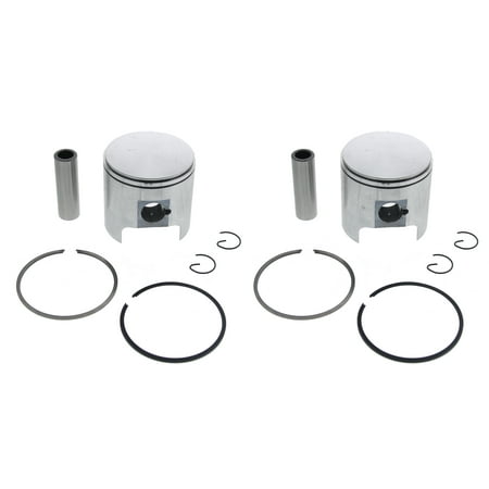 Snowmobile Piston - 1991 1992 Ski-Doo Safari LCE 467cc Piston Kit x2 Snowmobile by Race-Driven