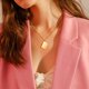 thumbnail image 4 of Collar de medallón de sobre con colgante de mensaje oculto secreto Love you, oro rosa, Color plateado, joyería de regalo, 4 of 4