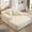 Beige, variant on Plush Corduroy Chaise Lounge with 3 Pillows, Convertible Sofa Bed with Storage Pocket for Small Spaces, Living Room, Apartment, Black