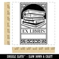 thumbnail image 2 of Ex Libris Bookplate Stack of Books Reading Square Rubber Stamp Stamping Scrapbooking Crafting - Medium 1.75in, 2 of 7