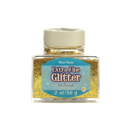 UPC: 0804551873454 | Extra Fine Glitter 24 karat 2 oz. stackable jar (pack of 4)