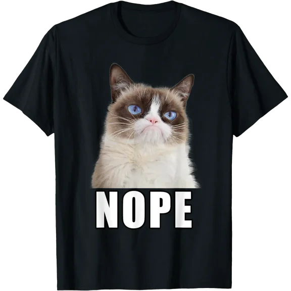 Grumpy Cat NOPE (6402) T-Shirt, Vintage Birthday Gift