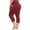 A-Dark Red, variant on Qubber Plus Size Capri Leggings for Women-High Waisted Tummy Control Stretchy X-Large-4X Spandex Workout Running Yoga Pants
