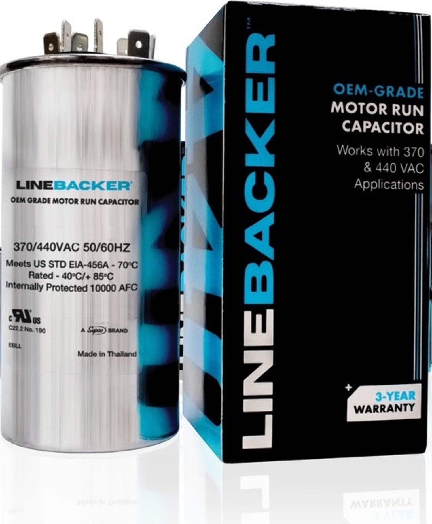 Lennox 89M80 - 100335-12, Dual Run Round Capacitor, 45/5 MFD