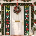 thumbnail image 4 of Merry Christmas Porch Banner Sign, 11.8"x70.87" Xmas Green Front Door Hanging Welcome Banner Flag, Holiday Party Decoration for Home Outdoor Yard Garage Wall, 4 of 6