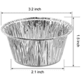 thumbnail image 3 of Aluminum Foil Ramekin Aluminum Foil Paper Cup 450 Pack Ramekin Disposable Aluminum Foil Baking Cup, 3 of 7