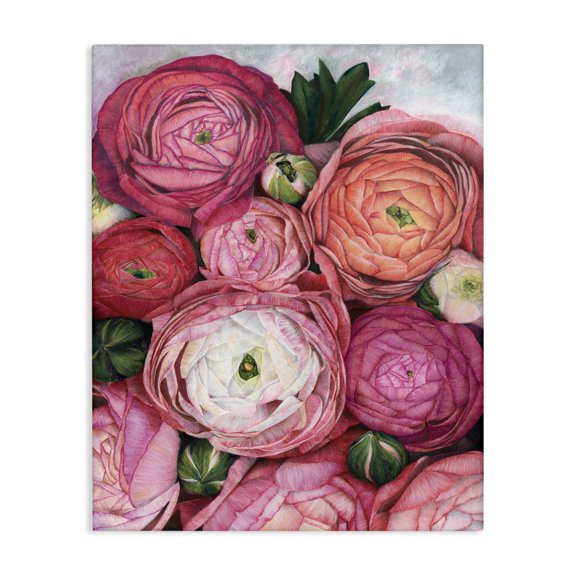 Stupell Industries Modern Romantic Red Peonies Budding Canvas Art, 24 x 30, by BlursByAI