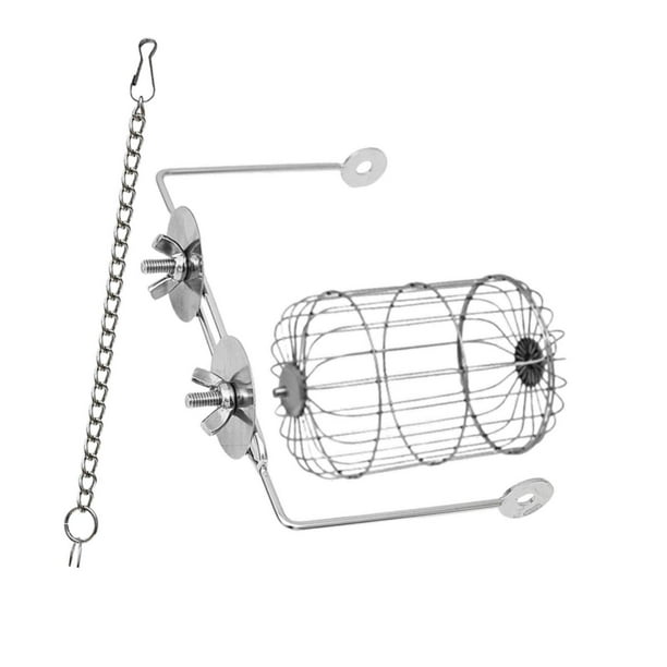 Soporte para heno de conejo, comedero para heno de conejo, contenedor dispensador de comida, marco de acero inoxidable, estante para hámster,