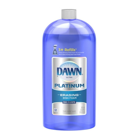 Dawn Platinum Erasing Dishwashing Foam Refill, Fresh Rapids, 30.9 Fl Oz