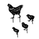 thumbnail image 2 of Cateissary 4 Uds. De estacas de arte para patio de pollo negro, estacas de jardín acrílicas de pollo, palos de decoración de césped huecos impermeables, Decoración del hogar Cateissary HA004248-00, 2 of 6
