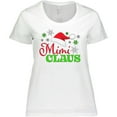 thumbnail image 3 of Inktastic Mimi Claus with Christmas Santa Hat and Snowflakes Women's Plus Size T-Shirt, 3 of 5