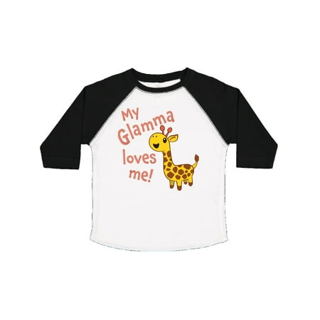 

Inktastic My Glamma Loves me- cute giraffe Gift Toddler Boy or Toddler Girl T-Shirt
