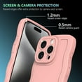 thumbnail image 5 of Case for iPhone 15 Pro Max Case,Wave Curly Frame Design,Soft Flexible TPU,Cute Wavy Solid Color Aesthetic Flashion Phone Case Shockproof Protective Case Cover 6.7" - Pink, 5 of 15