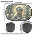 thumbnail image 7 of Yuyamidu Sloth Car Shade for Side Windows Daisy Car Window Shade 2 Pack Adorable Rear Window Sunshade for Car Travel Accessories Sun Glare UV Protection, 7 of 7
