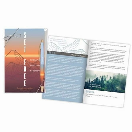 Gift Set-Set Free Devotion Book & Pen (KJV)