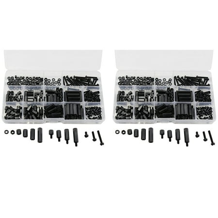 

520PCS Male Female Nylon Hex Standoff Screw Nut Threaded Pillar PCB Motherboard Assorted Assortment Kit