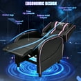 thumbnail image 6 of Topbuy PU Leather Gaming Recliner Chair Single Massage Lounge Sofa with Lumbar Cushion Pink, 6 of 10
