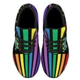 thumbnail image 2 of Unisex Rainbow Sneakers, LGBT Shoes for Men Women Lightweight Breathable Running Shoes Black Size 4.5, 2 of 7
