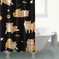 thumbnail image 4 of Shiba Inu Shower Curtain 84"x72" ,Bathroom Decorative Shower Curtains Set with 12 Hooks,Modern Waterproof Washable Shower Curtain, 4 of 6