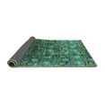 thumbnail image 2 of Ahgly Company Indoor Round Oriental Turquoise Blue Industrial Area Rugs, 3' Round, 2 of 4