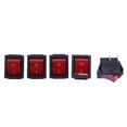 thumbnail image 2 of 5 x Red Illuminated Light On/Off DPST Boat Rocker Switch 16A/250V 20A/125V AC, 2 of 5