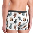 thumbnail image 4 of Men's Boxer Briefs, Ugly Dorky Owl Soft Comfy Mens Underwear Boxer Briefs Breathable With Widen Waist, 4 of 7