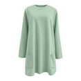 thumbnail image 4 of Green Sweatshirt for Women Sweatshirts for Women Comfort Hoodie for Anxiety Long Sleeve Winter Shirts Round Neck Casual Warm Cute Long Tops Women Fall Clothes, 4 of 5